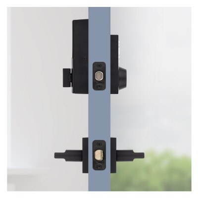 Kwikset Home Connect 620 Smart Lock, Z-Wave 700 Long Range, Contemporary with Deadbolt, Matte Black
